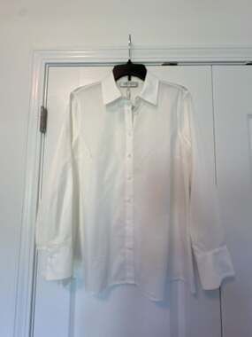 Kasper Women's Long Sleeve Button-Up Shirt in White